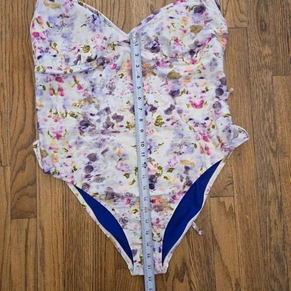 Flora Obscura X J.Crew Strappy-Back One-Piece Swimsuit Floral Size 24 - Picture 6 of 8